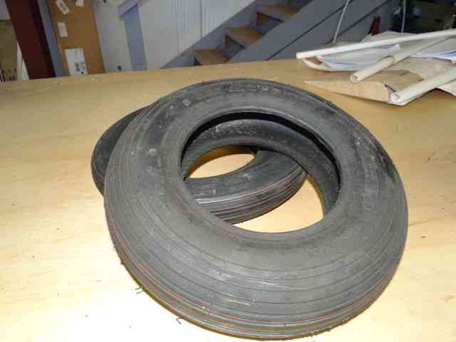 2-  NEW 4.80 / 4.00-8 tires, tubes