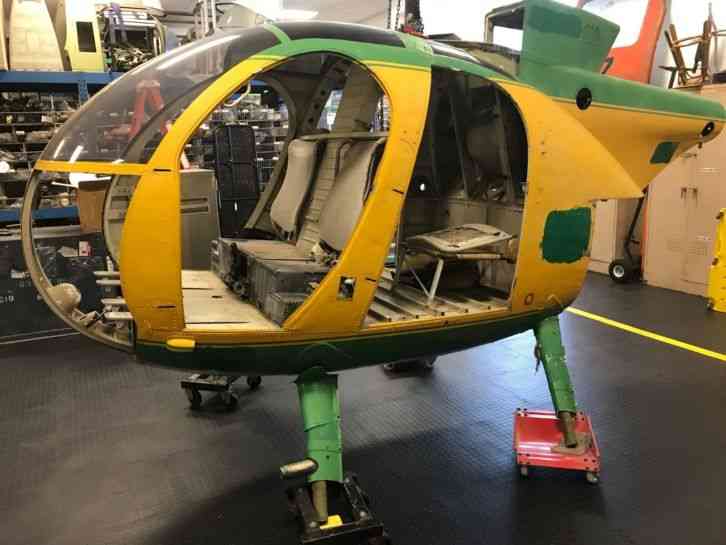 MD HUGHES 500C HELICOPTER FUSELAGE, NO LOGS, FOR MOVIE OR STATIC USE