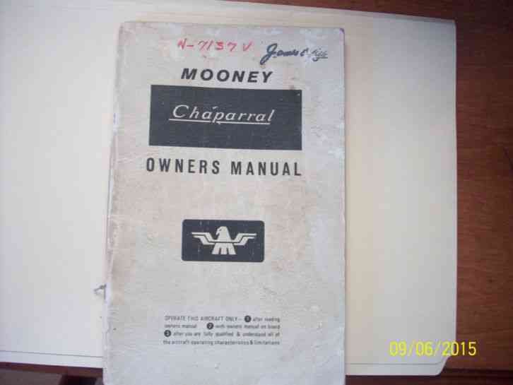 Mooney original owners manual, 1974 M20E