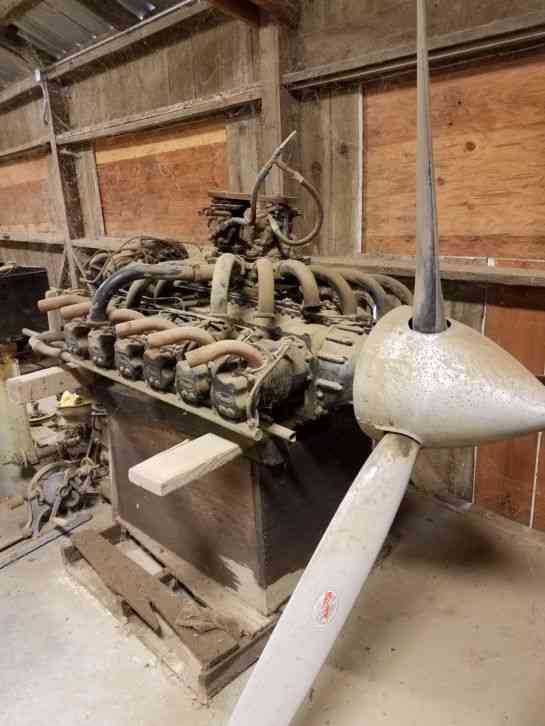 Vintage WW2 Era Franklin 805 12 cylinder airplane engine