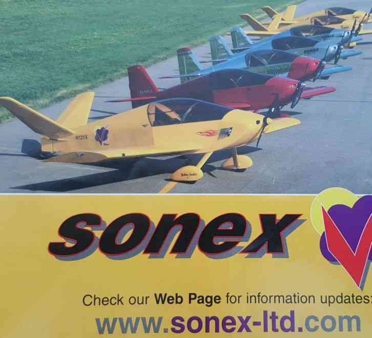 Waiex model Sonex airplane kit for sale, partially finished