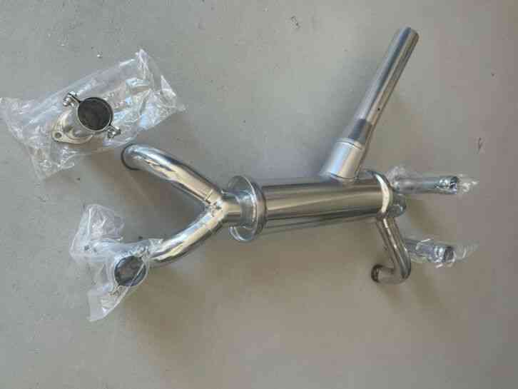 Ceramic coated Robinson R22 Beta muffler and pipes for 0-360 Lycoming engine.